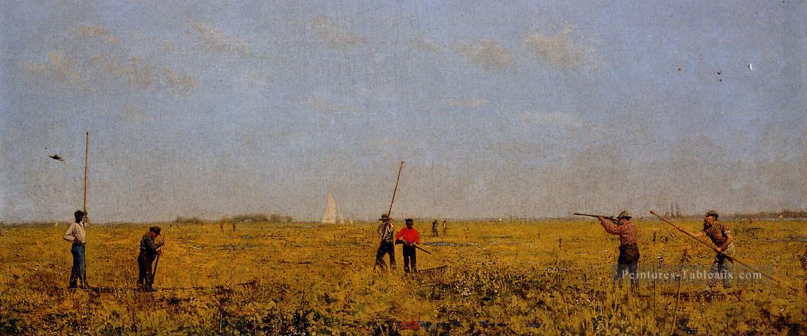 Pousser pour Rail réalisme paysage Thomas Eakins Peintures à l'huile